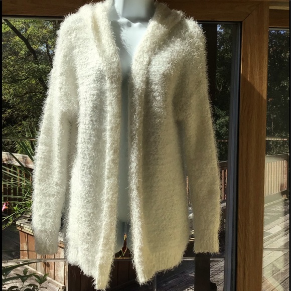 COPY - Mudd ladies lightweight fuzzy hooded open cardigan - Picture 2 of 5